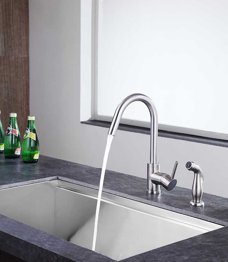 Anzzi Farnese Single-Handle Standard Kitchen Faucet in Brushed Nickel KF-AZ222BN 9