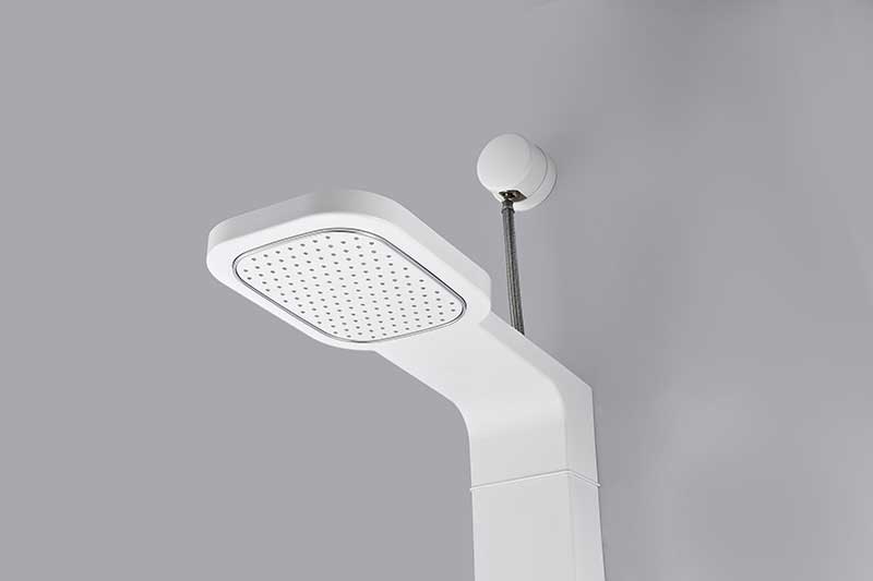 Anzzi Hacienda Series 44 in. Full Body Shower Panel System with Heavy Rain Shower and Spray Wand in White