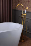Anzzi Bridal 3-Handle Claw Foot Tub Faucet with Hand Shower in Gold FS-AZ0061RG 2