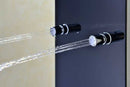 Anzzi Melody 59 in. 6-Jetted Full Body Shower Panel with Heavy Rain Shower and Spray Wand in Black Deco-Glass 5