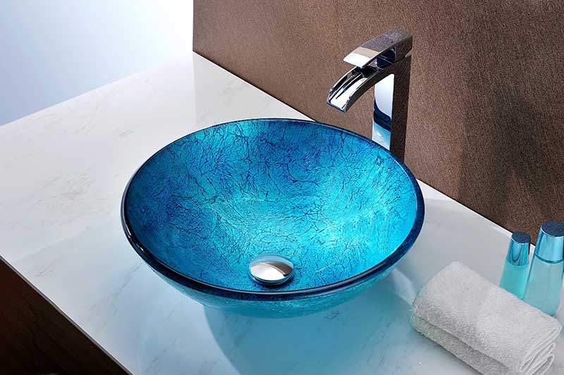 Anzzi Tereali Series Deco-Glass Vessel Sink in Blue Ice S120 3