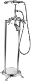 Anzzi Tugela 3-Handle Claw Foot Tub Faucet with Hand Shower in Brushed Nickel FS-AZ0052BN 20