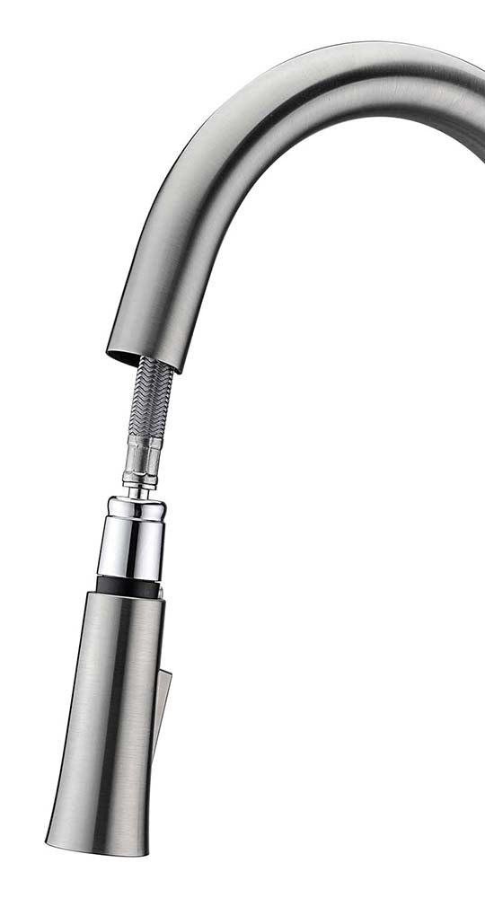 Anzzi Serena Single Handle Pull-Down Sprayer Kitchen Faucet in Brushed Nickel KF-AZ1675BN 4
