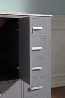 Anzzi Chateau 36 in. W x 22 in. D Vanity in Gray with Marble Vanity Top in Carrara White with White Basin and Mirror 9