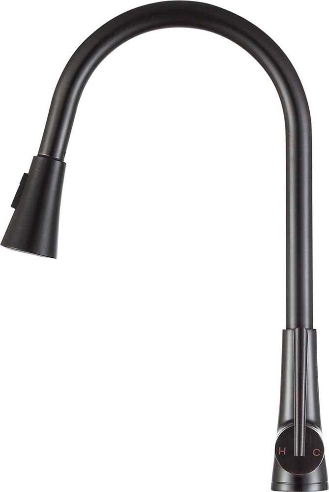 Anzzi Tulip Single-Handle Pull-Out Sprayer Kitchen Faucet in Oil Rubbed Bronze KF-AZ216ORB 2