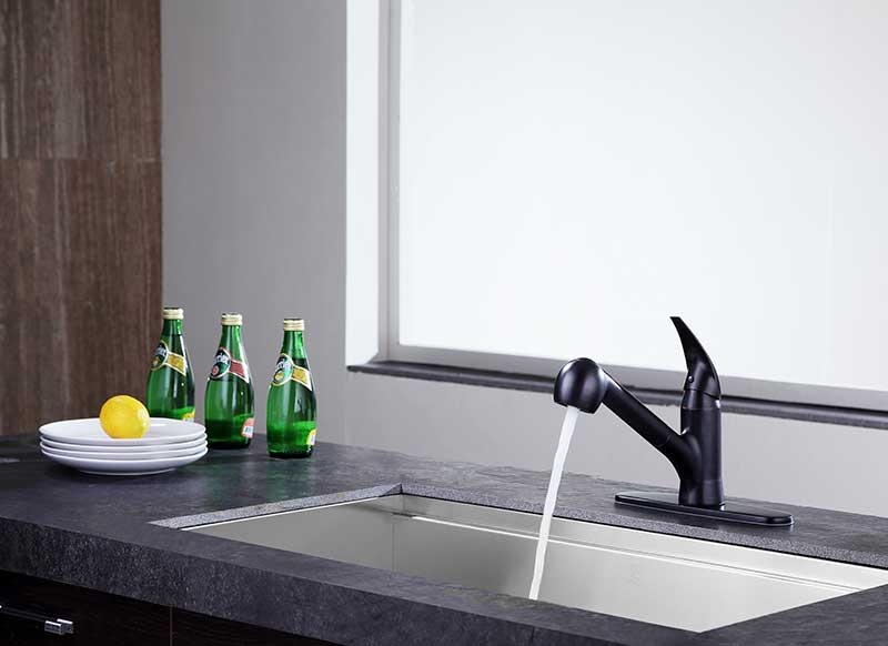 Anzzi Del Acqua Single-Handle Pull-Out Sprayer Kitchen Faucet in Oil Rubbed Bronze KF-AZ204ORB 15