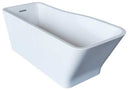 Anzzi Salva 5.7 ft. Acrylic Freestanding Non-Whirlpool Bathtub in White and Kros Series Faucet in Chrome 2