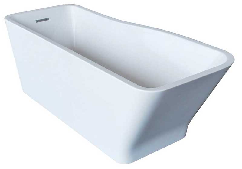 Anzzi Salva 68.8 in. One Piece Acrylic Freestanding Bathtub in Glossy White