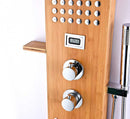 Anzzi Mansion 60 in. Full Body Shower Panel with Heavy Rain Shower and Spray Wand in Natural Bamboo