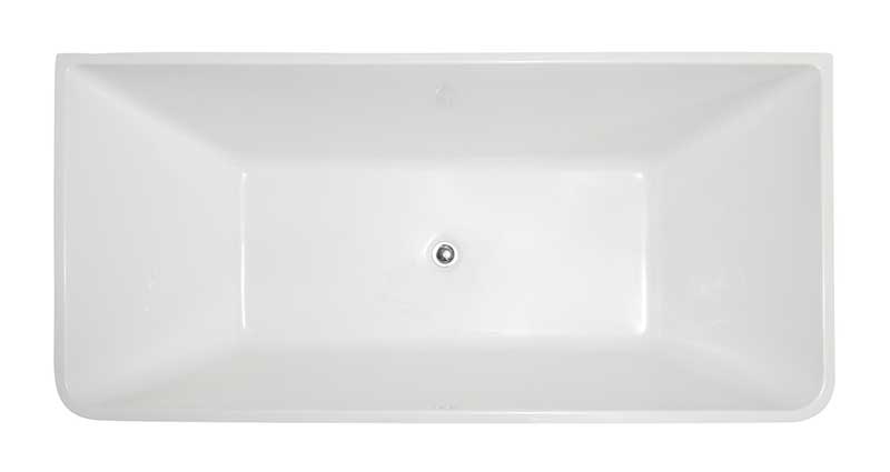 Anzzi Zenith Series 5.58 ft. Freestanding Bathtub in White FT-AZ099 6
