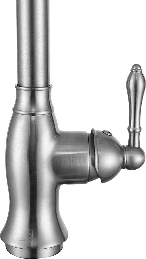 Anzzi Rodeo Single-Handle Pull-Out Sprayer Kitchen Faucet in Brushed Nickel KF-AZ214BN 13