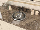Anzzi Julian 14 in. Handmade Drop-in Bathroom Sink with Overflow in Hammered Nickel BS-004 3