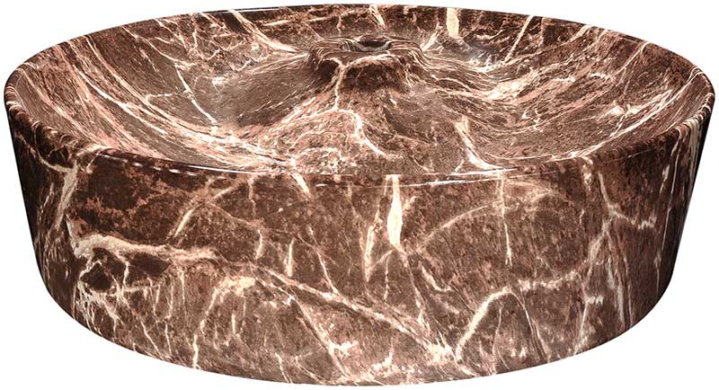 Anzzi Marbled Series Ceramic Vessel Sink in Marbled Chocolate Finish LS-AZ235 3