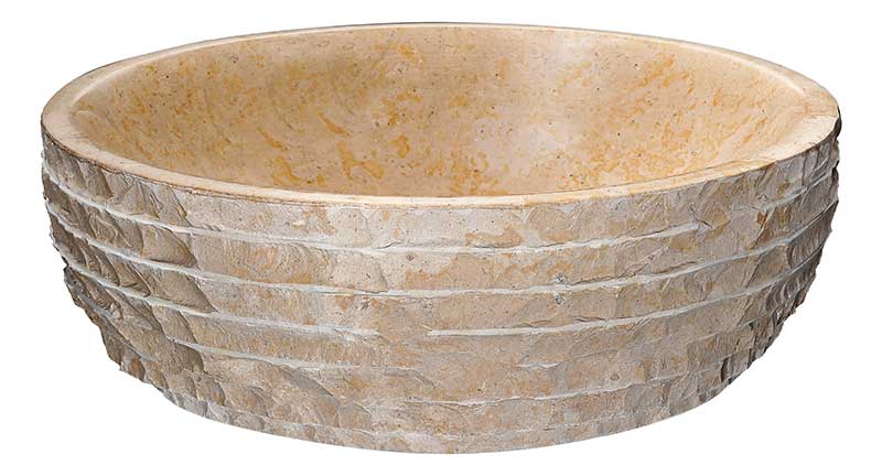 Anzzi Santos Natural Stone Vessel Sink in Classic Cream LS-AZ8233 3