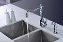 Anzzi Locke Single Handle Kitchen Faucet with Sprayer in Polished Chrome 5