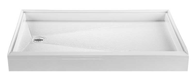 Reliance 60x30 Shower Base with Left Hand Drain-Biscuit (R6030ED-LH-B)