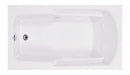 Reliance Rectangular End Drain Whirlpool Bath Biscuit 59.75" x 35.75" x 19.75" (R6036ERRW-B)