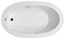 Reliance Oval End Drain Whirlpool Bath Biscuit 59.5" x 35.5" x 18.75"  (R6036ODIW-B)