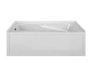 Reliance Integral Skirted End Drain Soaking Bath Biscuit 60" x 42" x 20.25" (R6042ISS-B-LH)