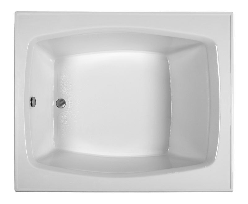 Reliance Rectangular End Drain Soaking Bath White 59.25" x 47.5" x 19.75" (R6048ERXS-W)