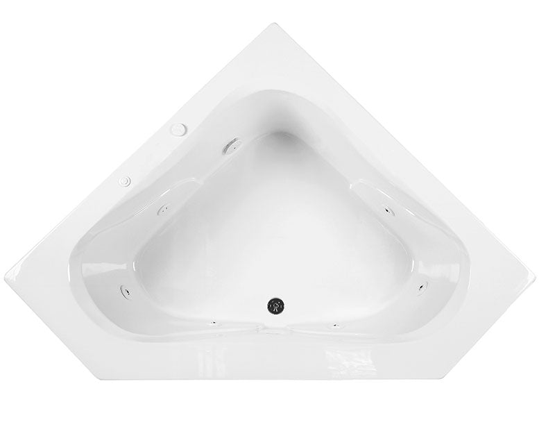 Reliance Open Corner Whirlpool Bath White 59.25" x 59.25" x 21.25" (R6060OCW-W)