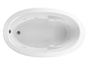 Reliance Oval End Drain Whirlpool Bath White 69.25" x 42" x 21.125" (R7042ODIW-W)