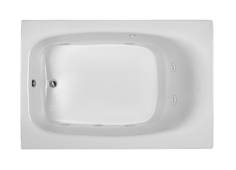 Reliance Rectangular End Drain Whirlpool Bath Biscuit 71.25" x 47.25" x 20" (R7248ERXW-B)