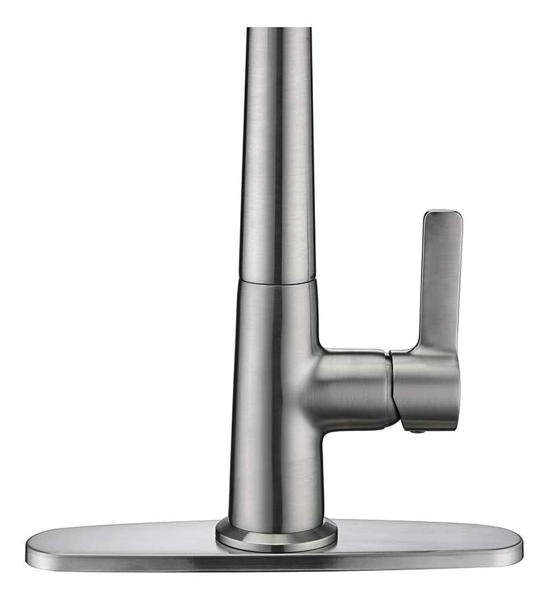 Anzzi Orbital Single Handle Pull-Down Sprayer Kitchen Faucet in Brushed Nickel KF-AZ186BN 17