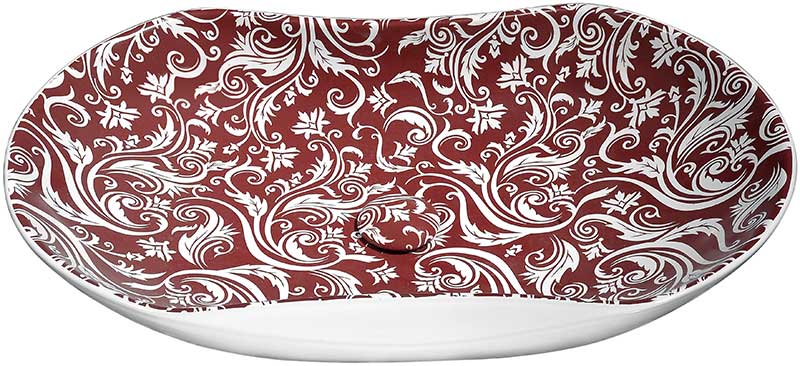 Anzzi Fleur Ecarlate Ceramic Vessel Sink in Crimson Finish LS-AZ250 3