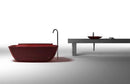 Vida 62 in. One Piece Anzzi Stone Freestanding Bathtub in Translucent Deep Red 3