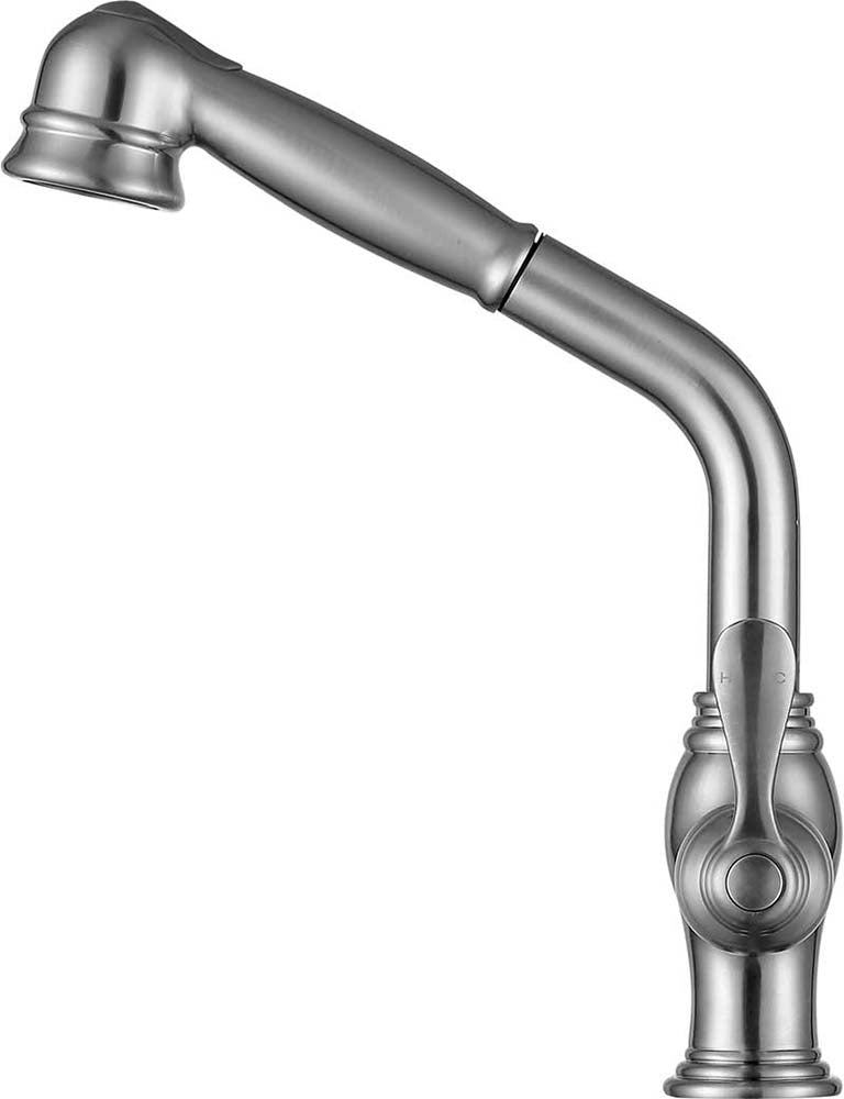 Anzzi Del Moro Single-Handle Pull-Out Sprayer Kitchen Faucet in Brushed Nickel KF-AZ203BN 20