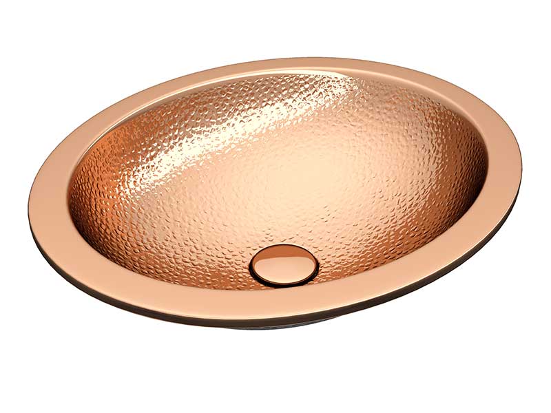 Anzzi Lux 19 in. Handmade Drop-in Oval Bathroom Sink in Hammered Copper LS-AZ331 6