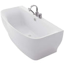 Anzzi Bank Series 5.41 ft. Freestanding Bathtub with Deck Mounted Faucet in White FT-FR112473CH