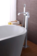 Anzzi Angel 2-Handle Claw Foot Tub Faucet with Hand Shower in Polished Chrome FS-AZ0044CH 2