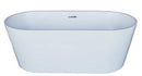 Anzzi Dover 5.6 ft. Acrylic Freestanding Non-Whirlpool Bathtub in White and Kase Series Faucet in Chrome 4
