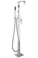 Anzzi Yosemite 2-Handle Claw Foot Tub Faucet with Hand Shower in Brushed Nickel FS-AZ0050BN 21