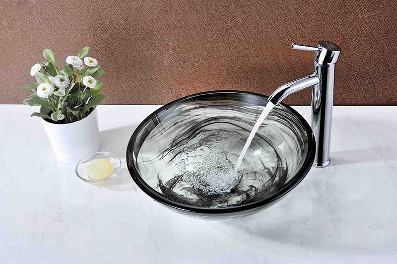 Anzzi Verabue Series Vessel Sink with Pop-Up Drain in Slumber Wisp N49 2