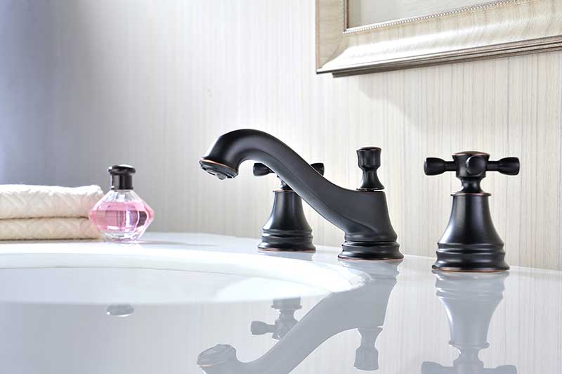 Anzzi Melody Series 8 in. Widespread 2-Handle Mid-Arc Bathroom Faucet in Oil Rubbed Bronze L-AZ007ORB 2