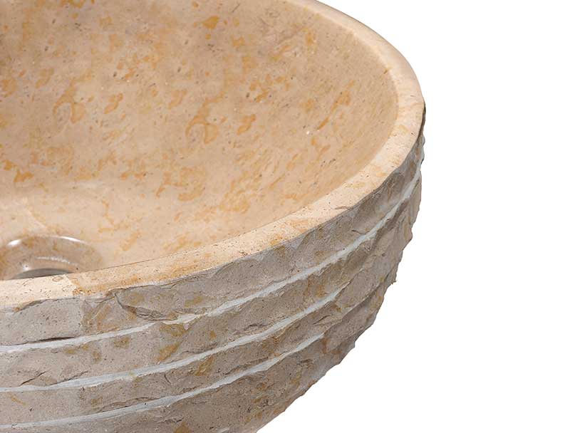Anzzi Desert Chalice Natural Stone Vessel Sink in Classic Cream LS-AZ314 4