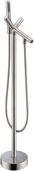 Anzzi Havasu 2-Handle Claw Foot Tub Faucet with Hand Shower in Brushed Nickel FS-AZ0042BN 14