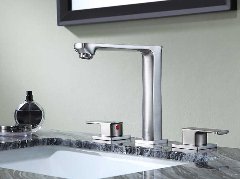 Anzzi Alpine 8 in. Widespread 2-Handle Bathroom Faucet in Brushed Nickel L-AZ189BN 3
