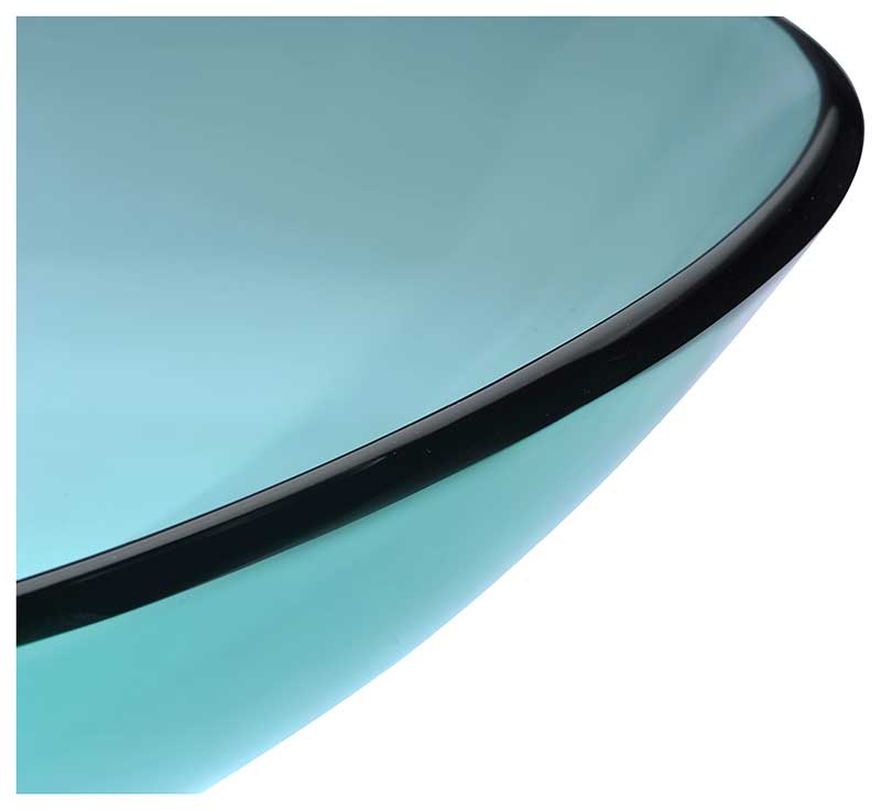 Anzzi Tale Series Deco-Glass Vessel Sink in Lustrous Green LS-AZ8121 12