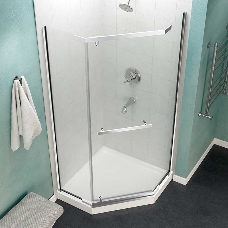 Anzzi Castle Series 49 in. x 72 in. Semi-Frameless Shower Door with TSUNAMI GUARD in Polished Chrome SD-AZ056-01CH 5