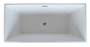 Anzzi Fjord 66.8 in. One Piece Acrylic Freestanding Bathtub in Glossy White 3