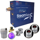 SteamSpa Royal 10.5 KW QuickStart Acu-Steam Bath Generator Package with Built-in Auto Drain in Polished Chrome