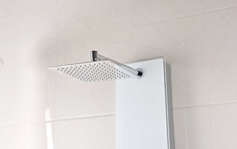 Anzzi Leopard 60 in. 3-Jetted Full Body Shower Panel with Heavy Rain Shower and Spray Wand in White SP-AZ032 8