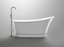 Anzzi Prima 67 in. Acrylic Flatbottom Non-Whirlpool Bathtub in White FT-AZ095 5