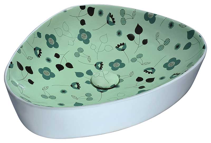 Anzzi Franco Series Ceramic Vessel Sink in Mint Green LS-AZ262