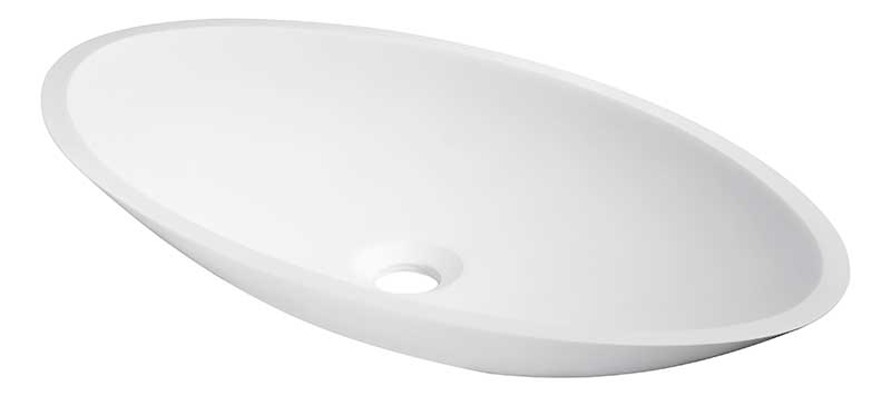 Anzzi Achillies Solid Surface Vessel Sink in White LS-AZ300