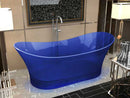 Azul 69 in. One Piece Anzzi Stone Freestanding Bathtub in Trancendent Regal Blue  2